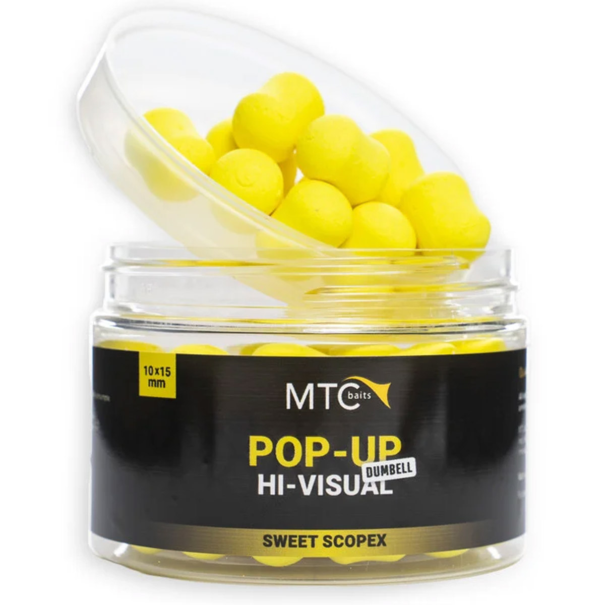 MTC Baits Dumbell Pop-Up Hi-Visual Sweet ScopeX 10 x 15 MM