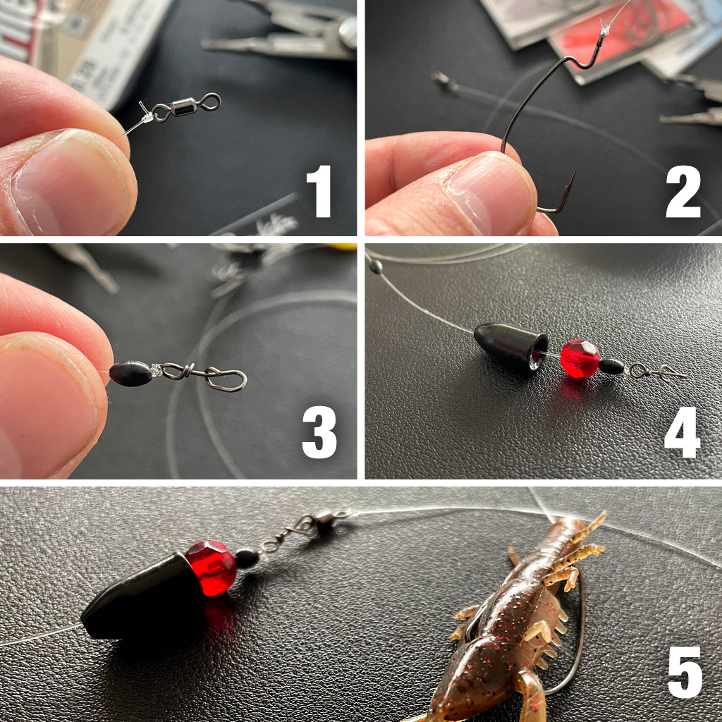 Stap voor stap een Carolina Rig knopen