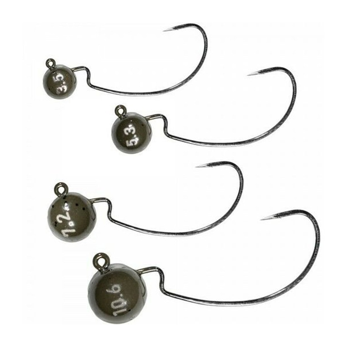 LMAB Tungsten Offset Jig Green Pumpkin Size 2/0