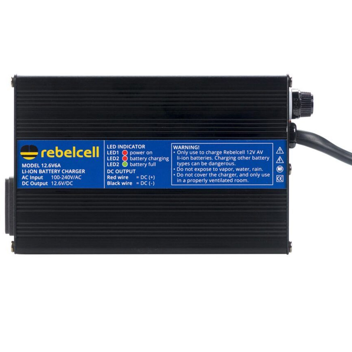 Rebelcell 12.6V6A Acculader