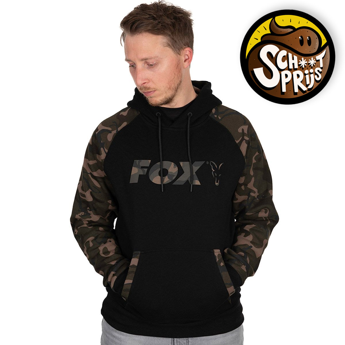 Fox Black Camo Raglan Hoody