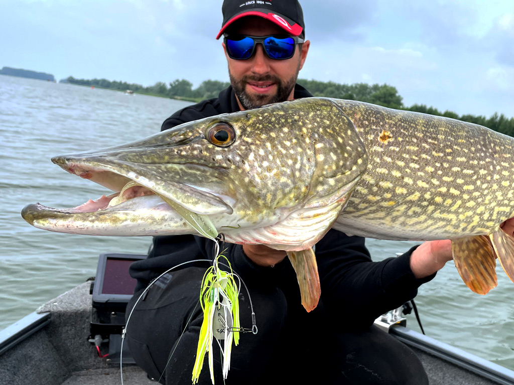 Vissen met een chatterbait op snoek