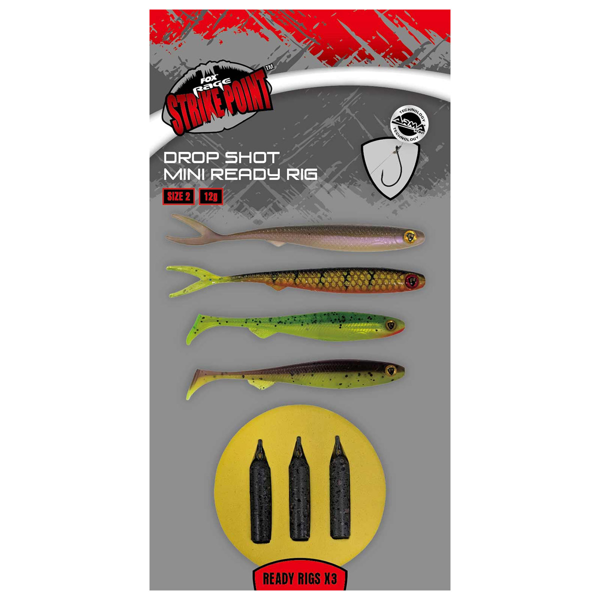 Fox Rage Drop Shot Mini Ready Rig Size 2