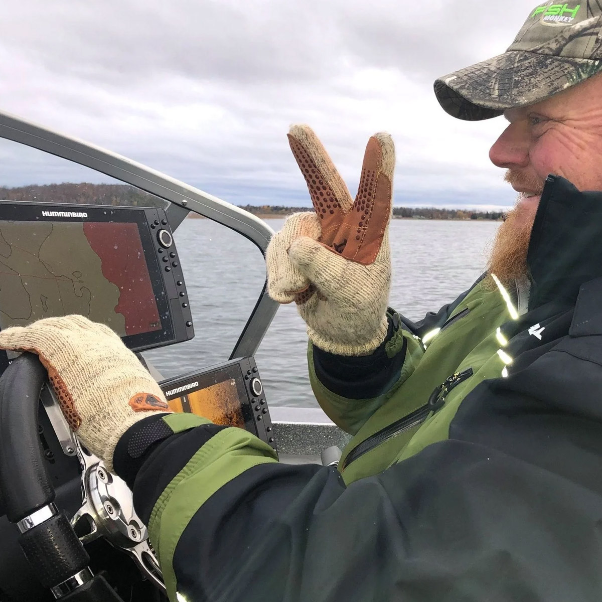 Fish Monkey Wooly Full Finger Wool Glove - Green