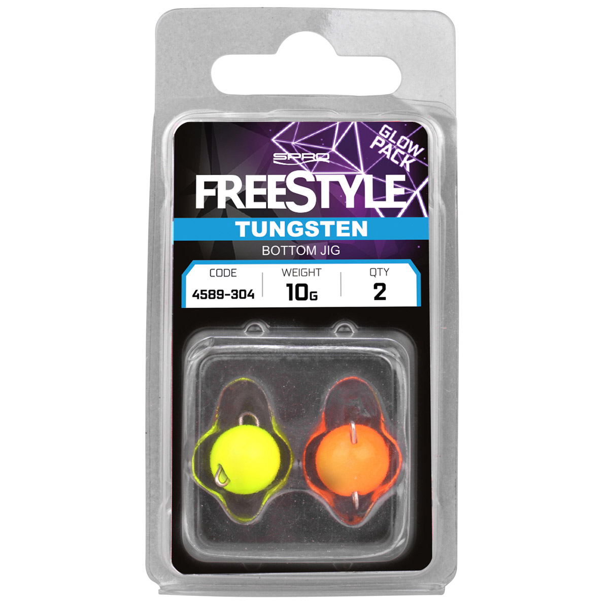 Spro Freestyle Tungsten Bottom Jig Glow Orange/Chartreuse