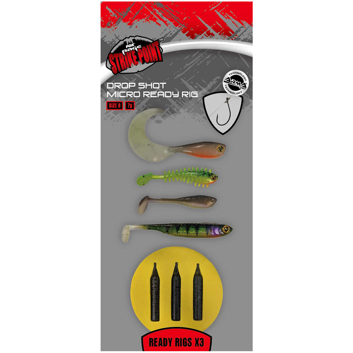 Fox Rage Drop Shot Micro Ready Rig Size 6