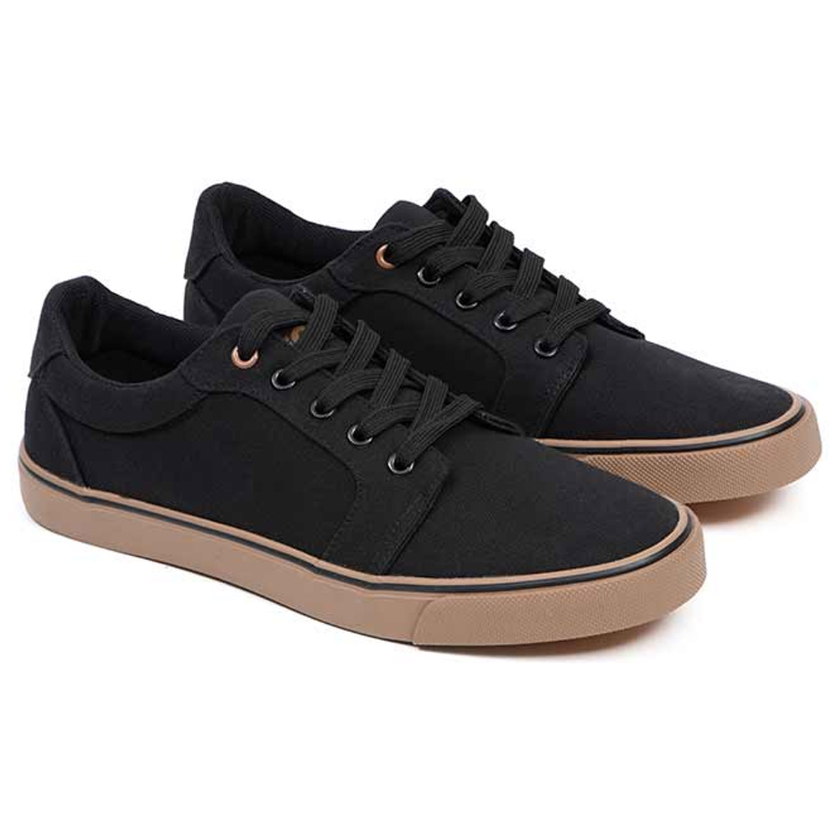 Fox Black Canvas Shoe