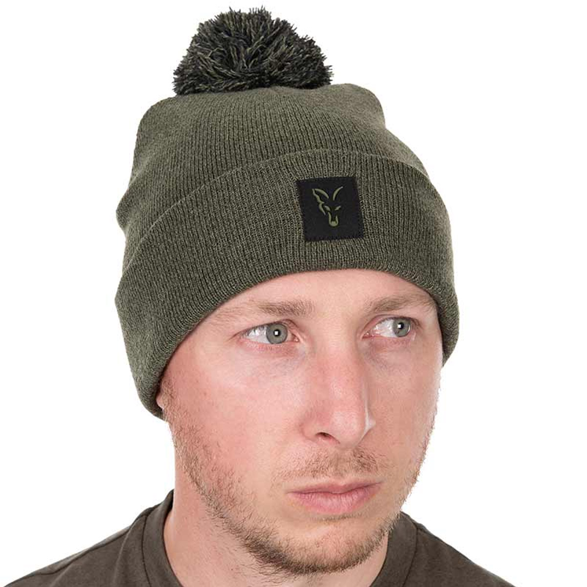 Fox Collection Bobble Hat - Green/Black