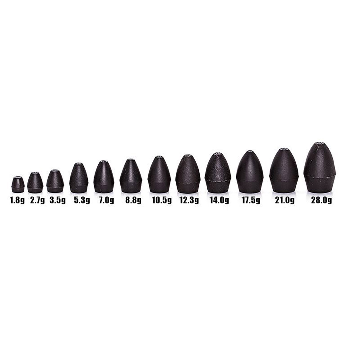 Reins Tungsten Slip Sinkers Black