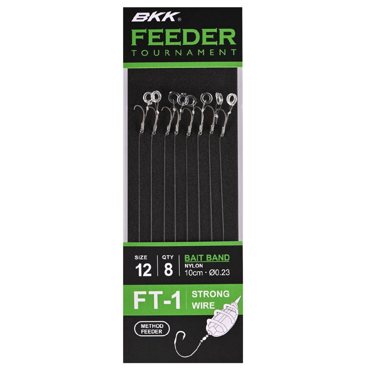 BKK Feeder Tournament FT-1 Bait Band Rigs Barbless