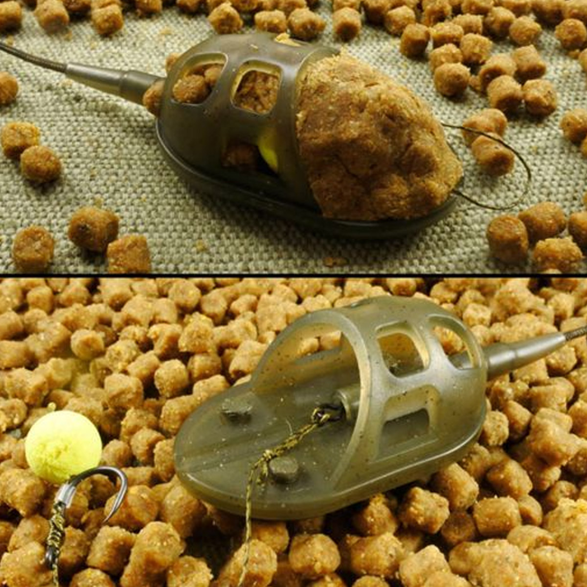 Montage Orange Inline Carp Rig Hand Flat