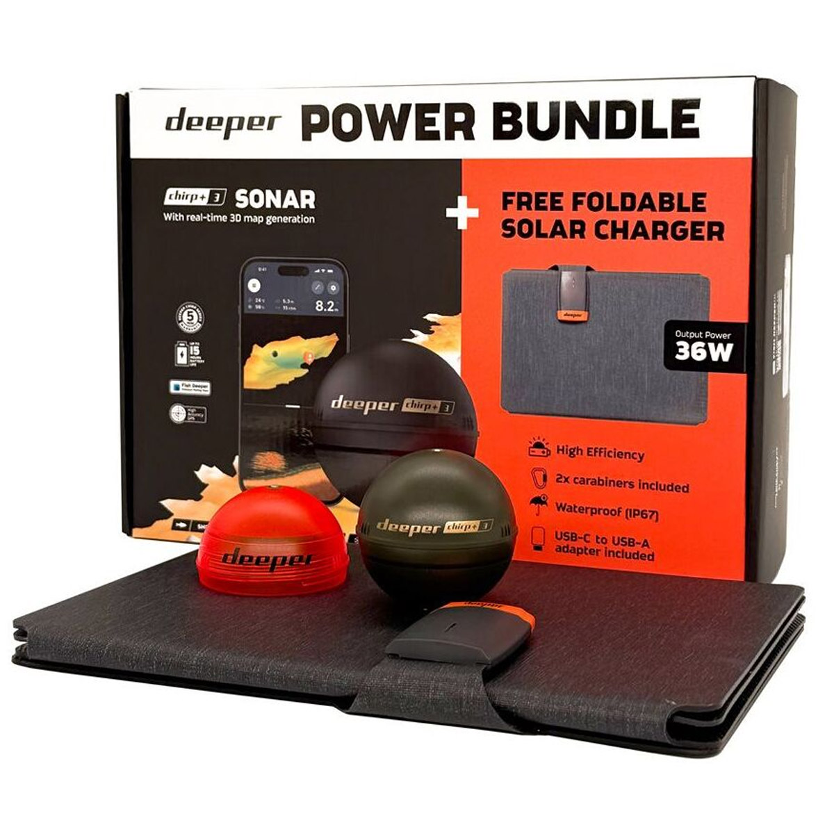 Deeper Smart Sonar Chirp+ 3 Power Bundle
