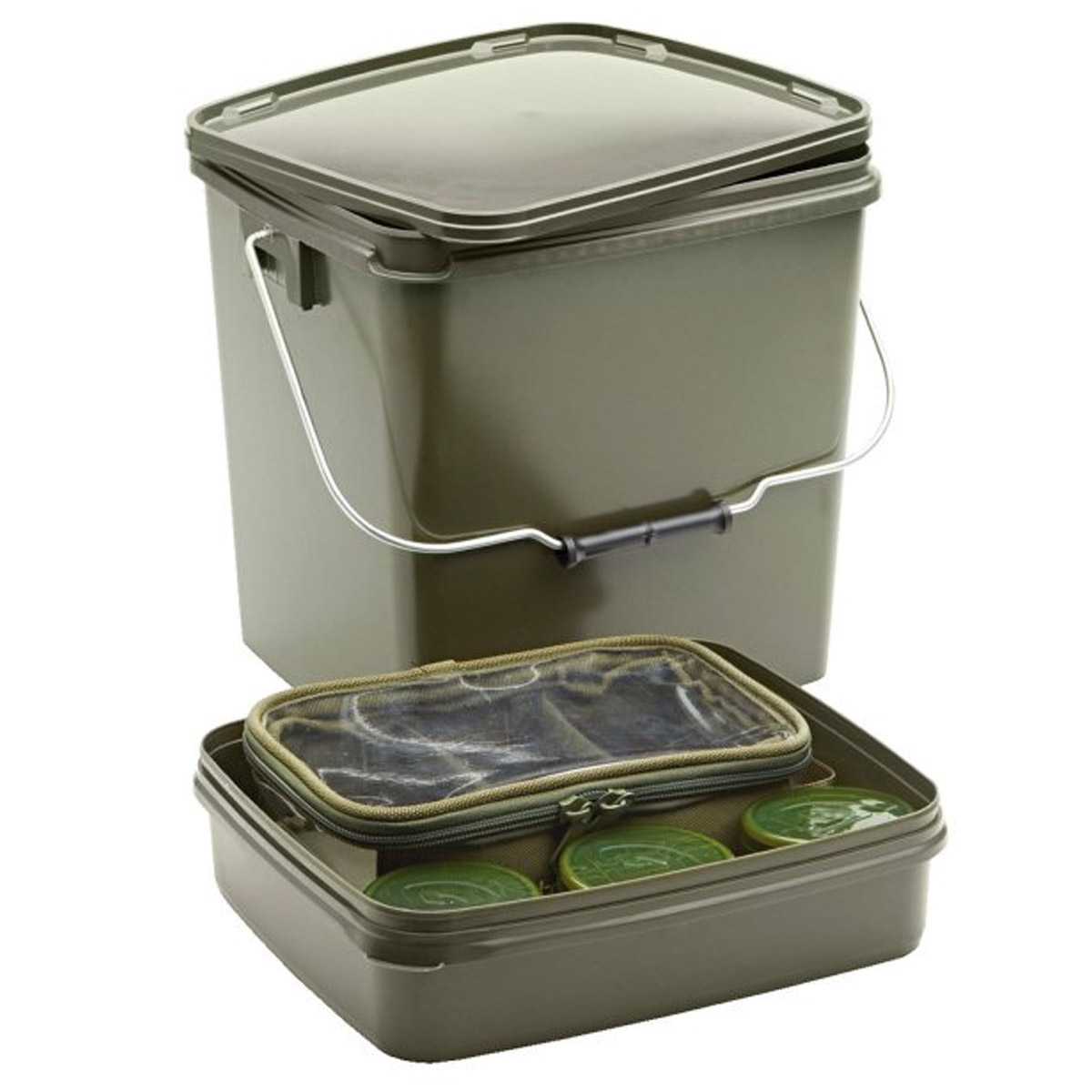 Conteneur Trakker 13 L Olive Square avec plateau