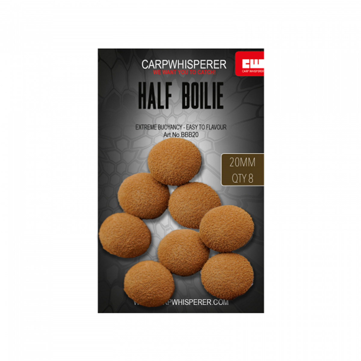 Carp Whisperer - Half Boilie - Brown
