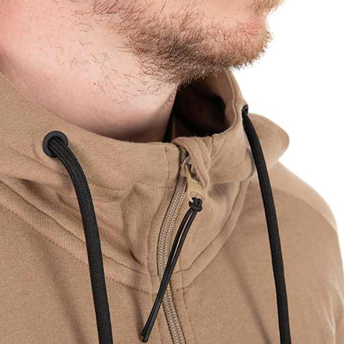 Fox Collection Lightweight Zip Hoody Tan Ltd