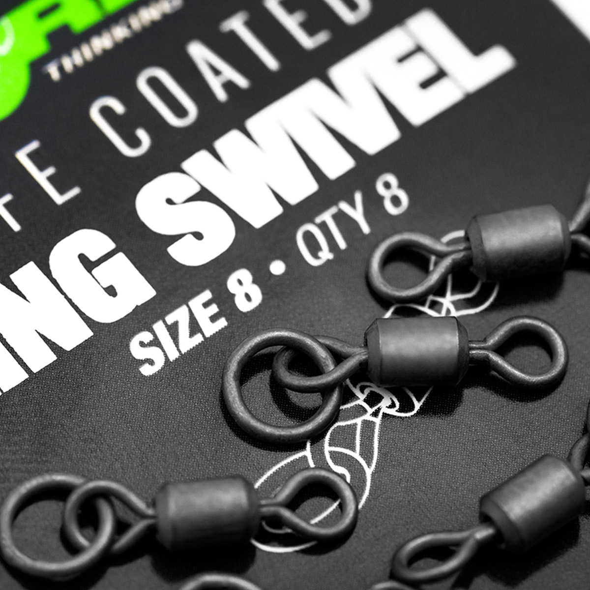 Korda PTFE Coated Ring Swivel Size 8