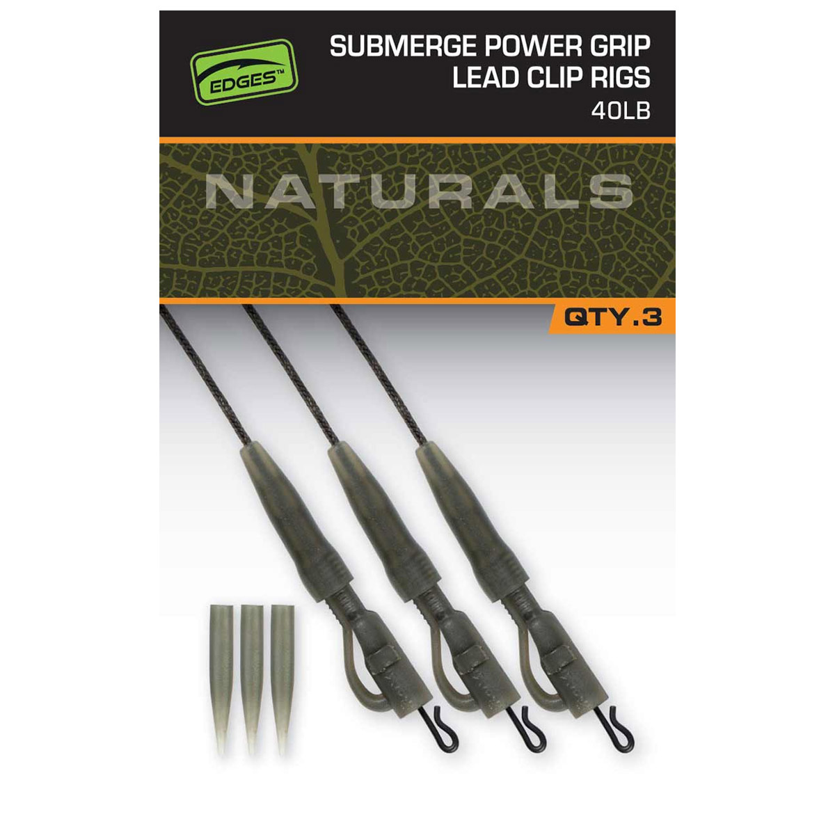 Fox Edges Naturals Submerge Power Grip tetes de ligne-arrachées