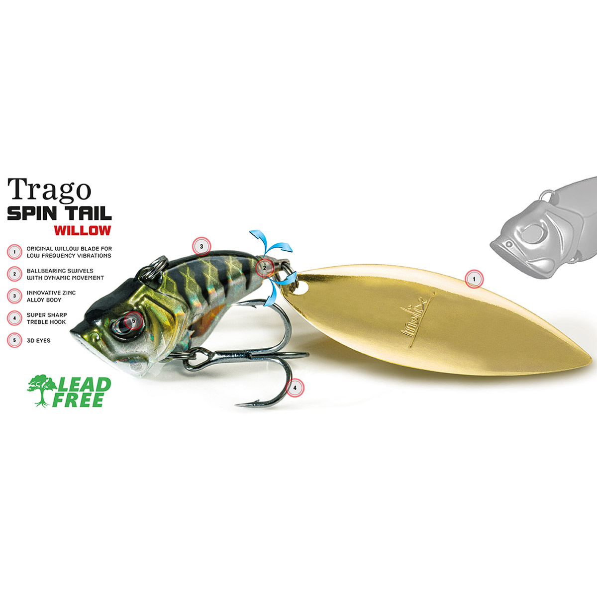 Molix Trago Spin Tail Willow 21 gram