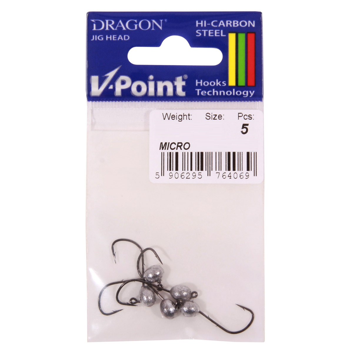 Têtes Plombées Dragon V Point Micro, taille d'hameçon 2