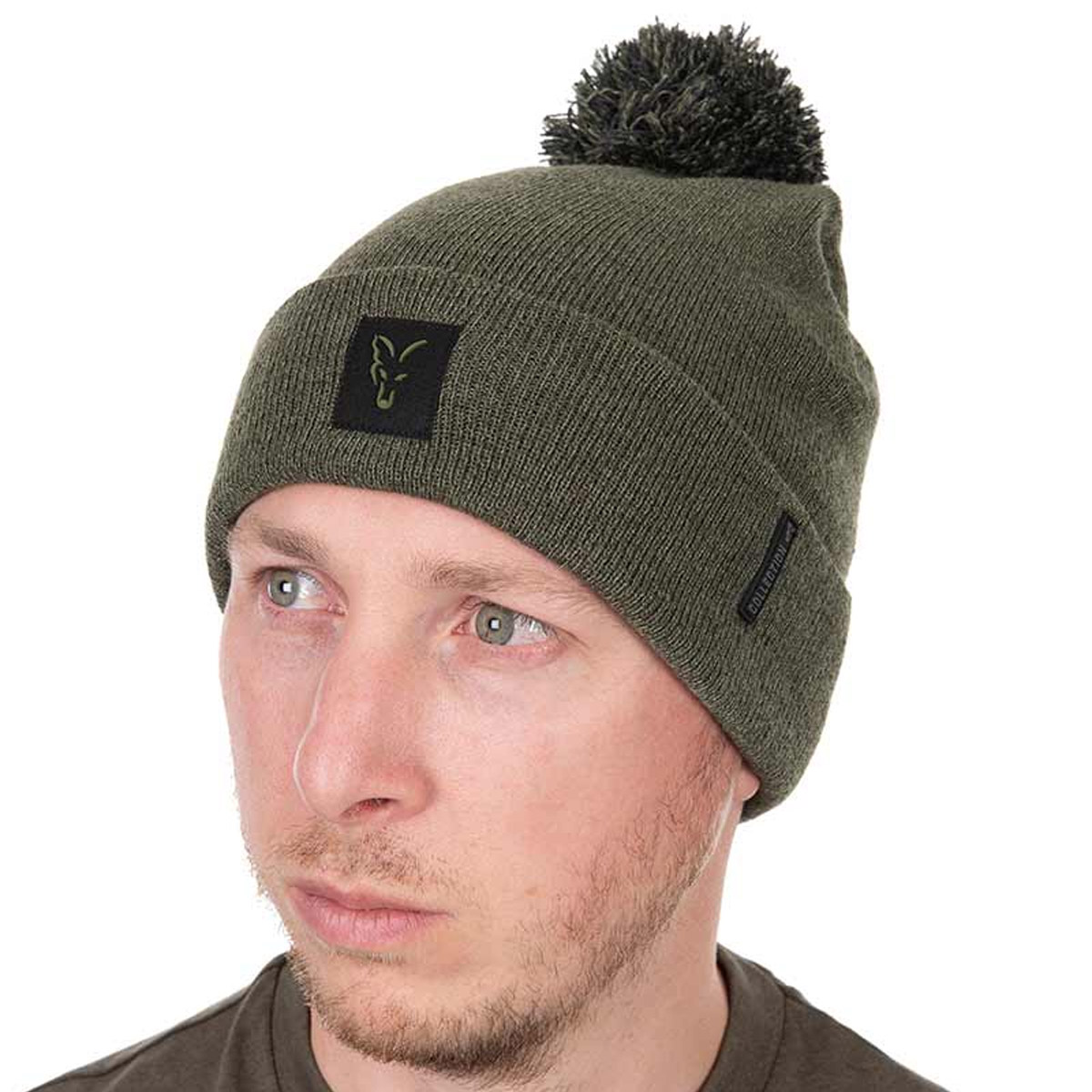 Fox Collection Bobble Hat - Green/Black