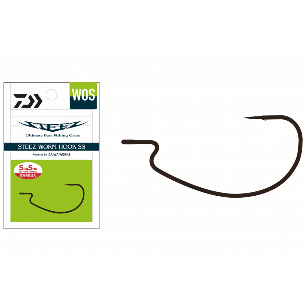 Daiwa Steez Worm - Wide Offset Single Hook