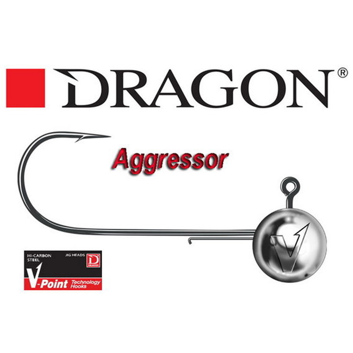 Dragon V Point Aggressor Loodkoppen Haakmaat 3/0