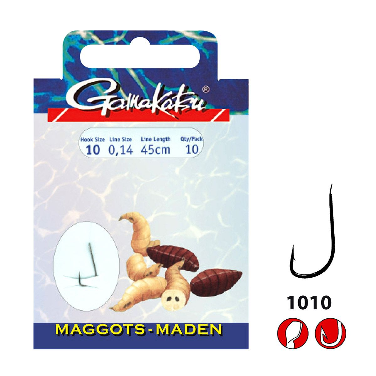 Gamakatsu Hakenboekje BKS 1010 Bronz Maggot 45 cm