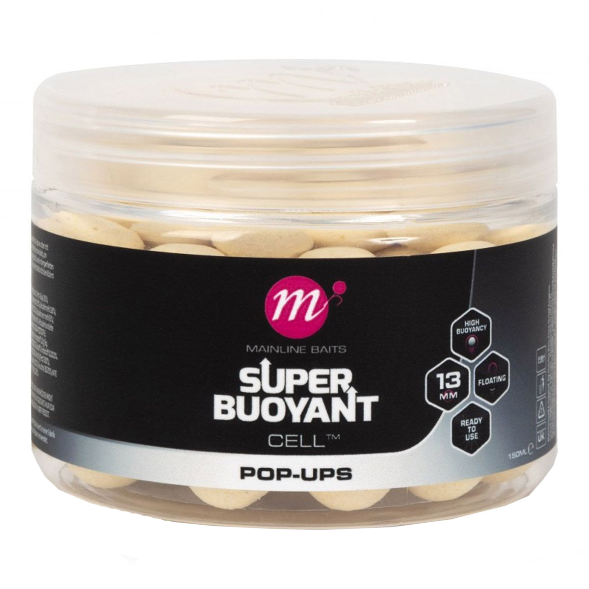 Mainline Super Buoyant Pop-Ups White 13 MM 