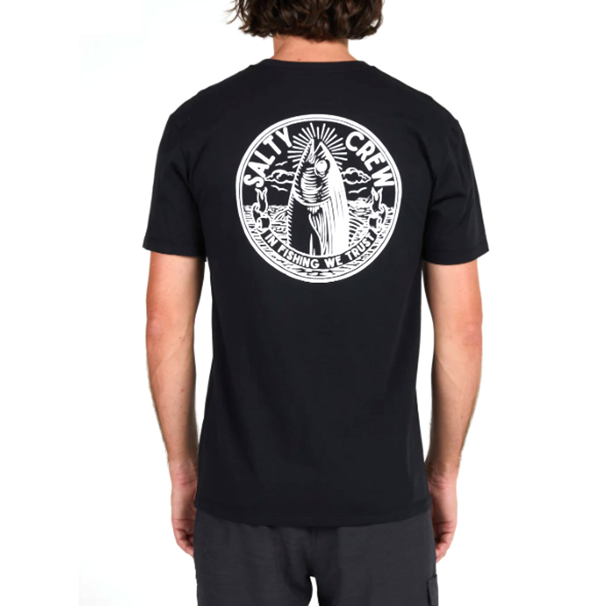 Salty Crew In Fishing We Trust S/S Tee - Black