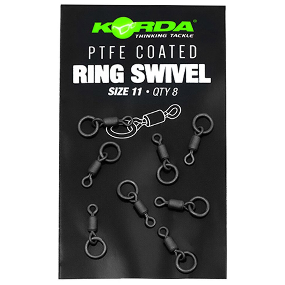 Korda PTFE Coated Ring Swivel Size 11