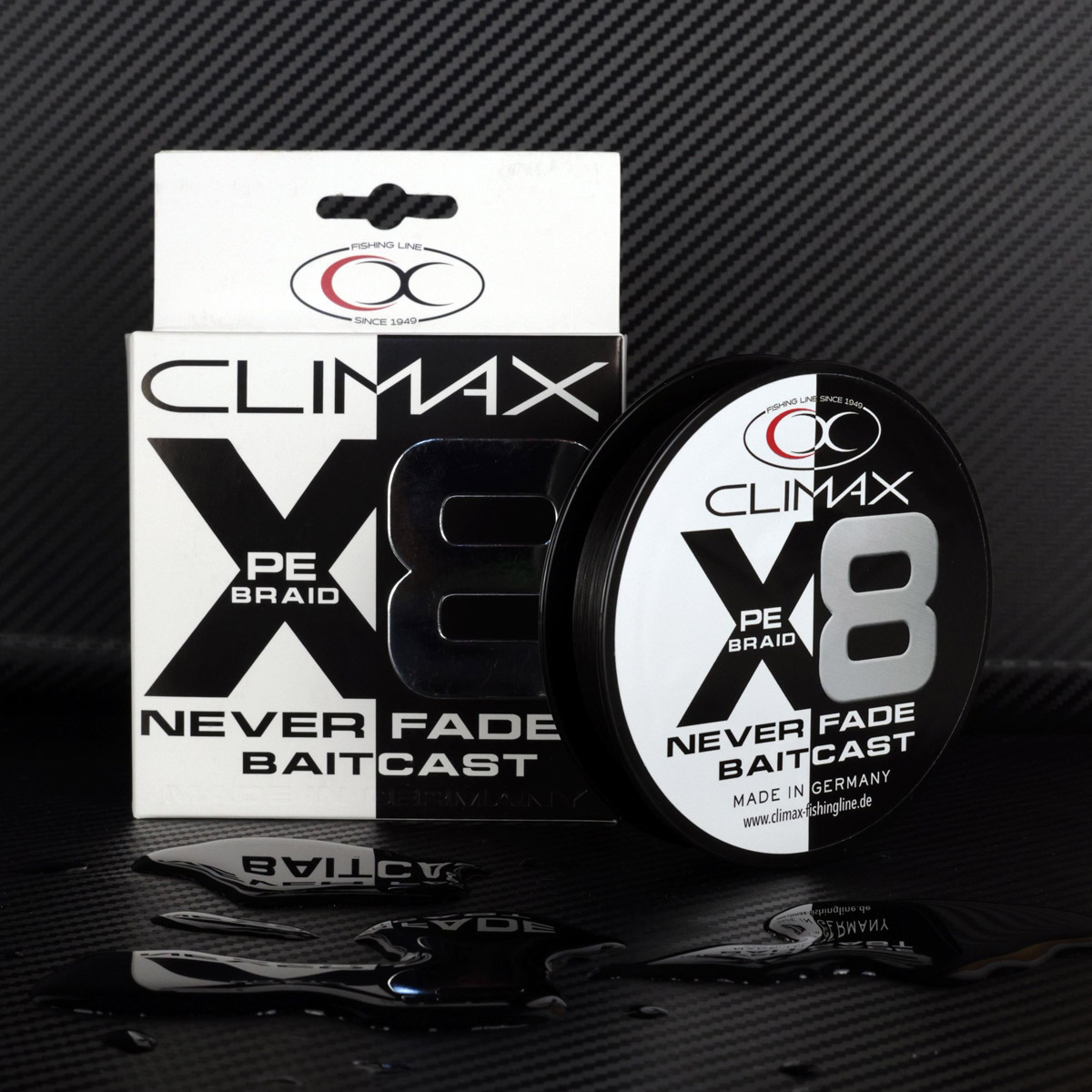 Climax X8 Never Fade Baitcast PE Braid - Black