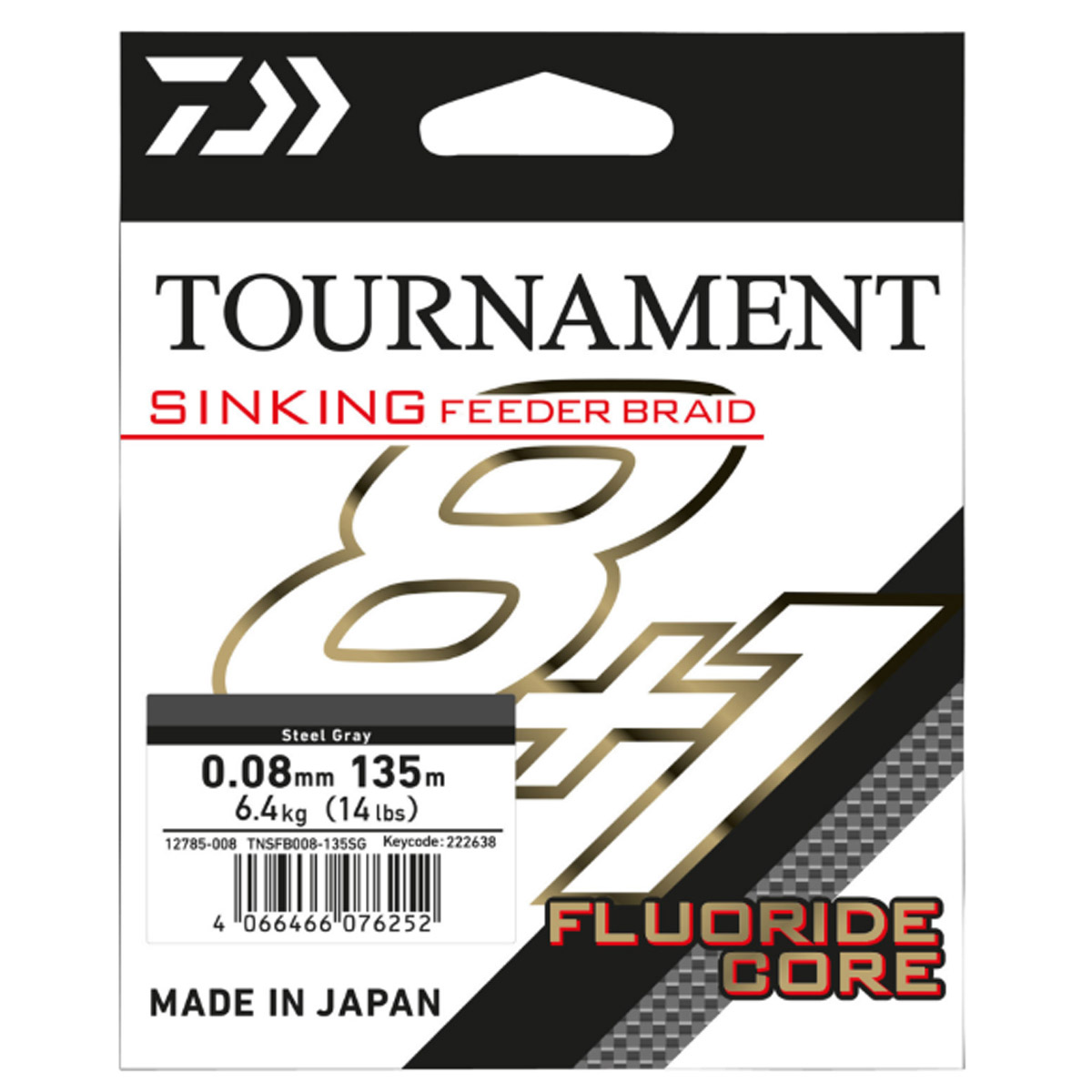 Daiwa Tournament Sinking Feeder Braid 135 Meter - Steel Grey