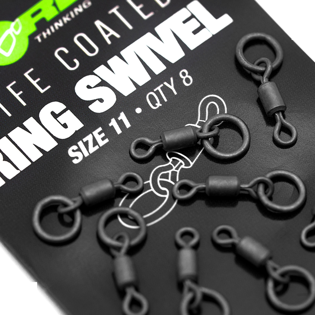 Korda PTFE Coated Ring Swivel Size 11
