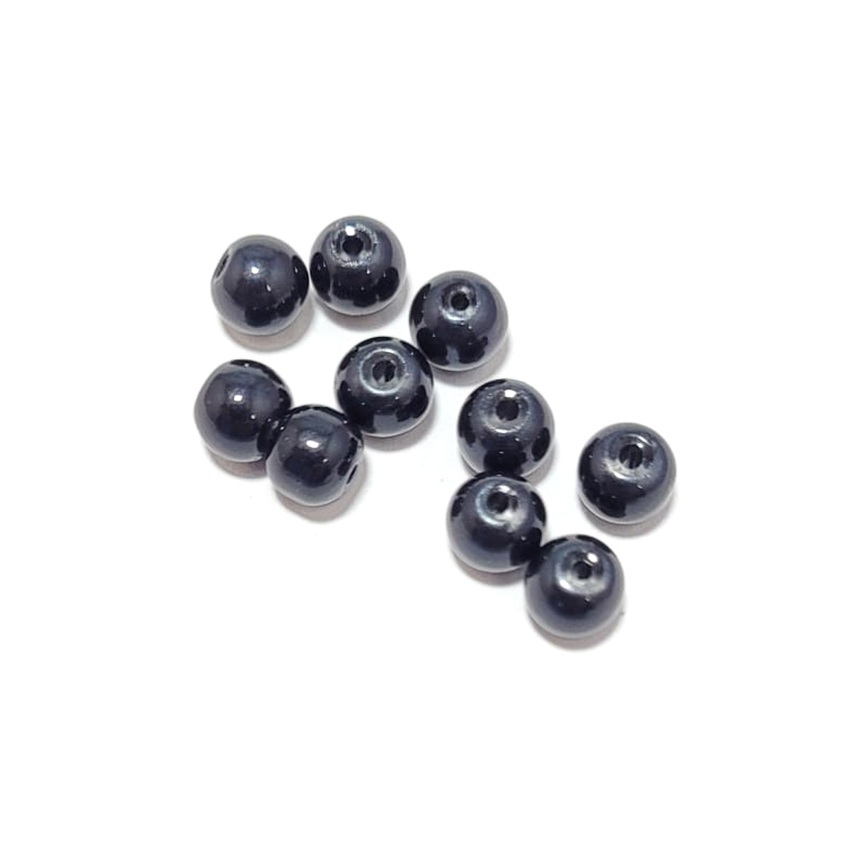 Zunnebeld Glass Beads Black 6 MM