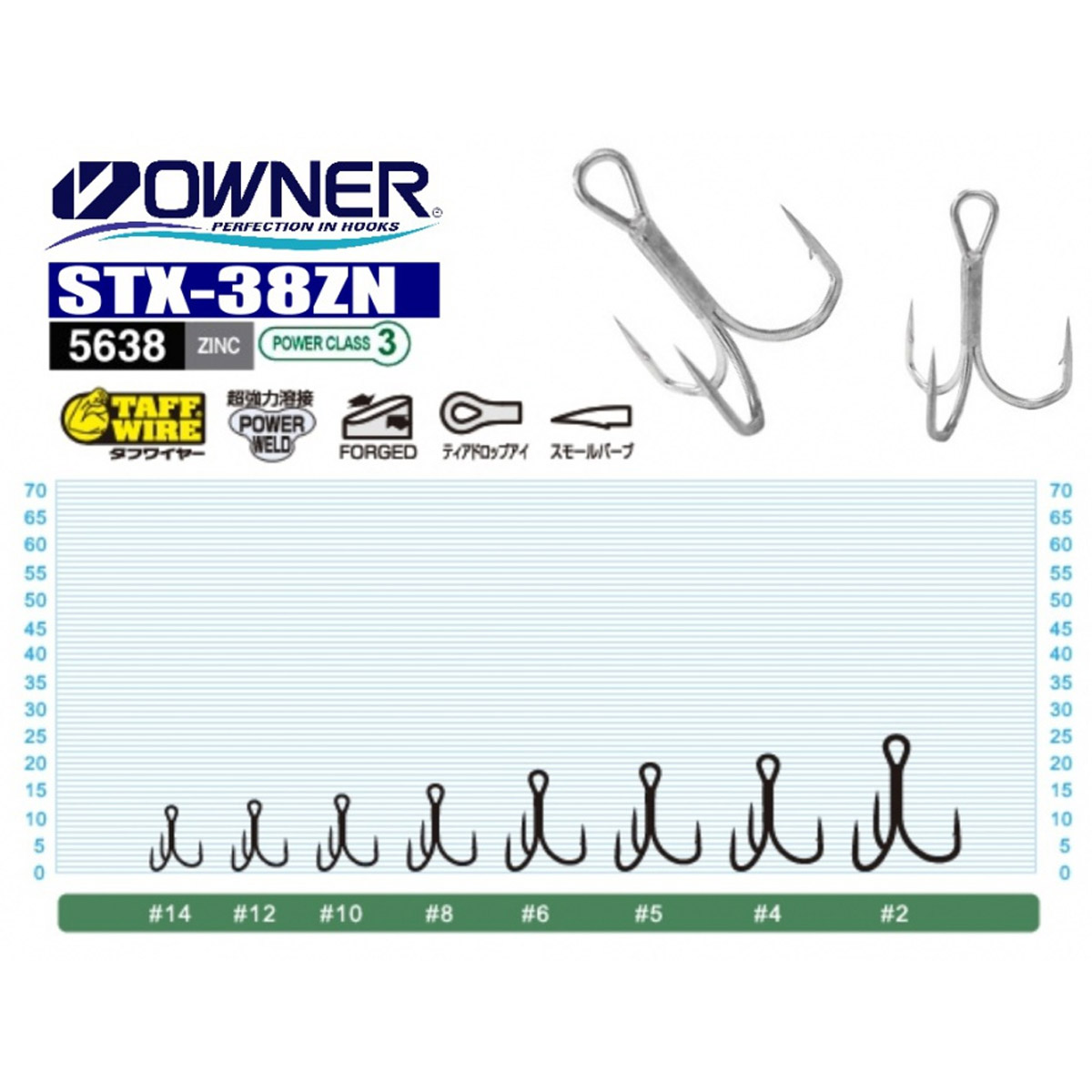 Owner STX-38ZN Treble Hook