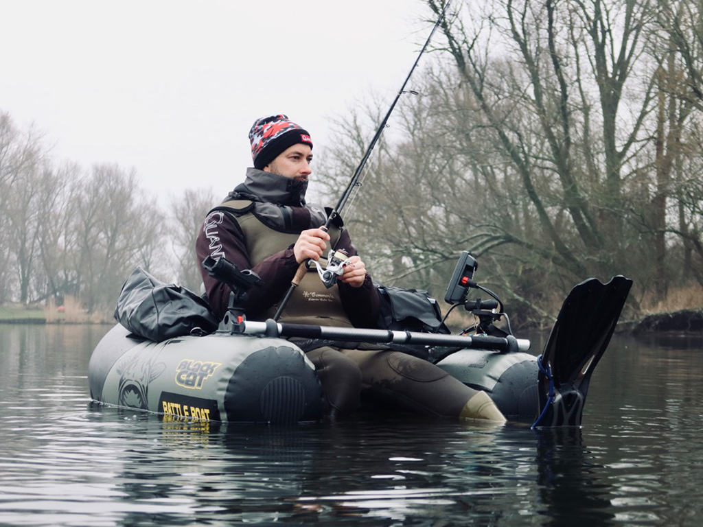 Geconcentreerd vissen met de dropshot.