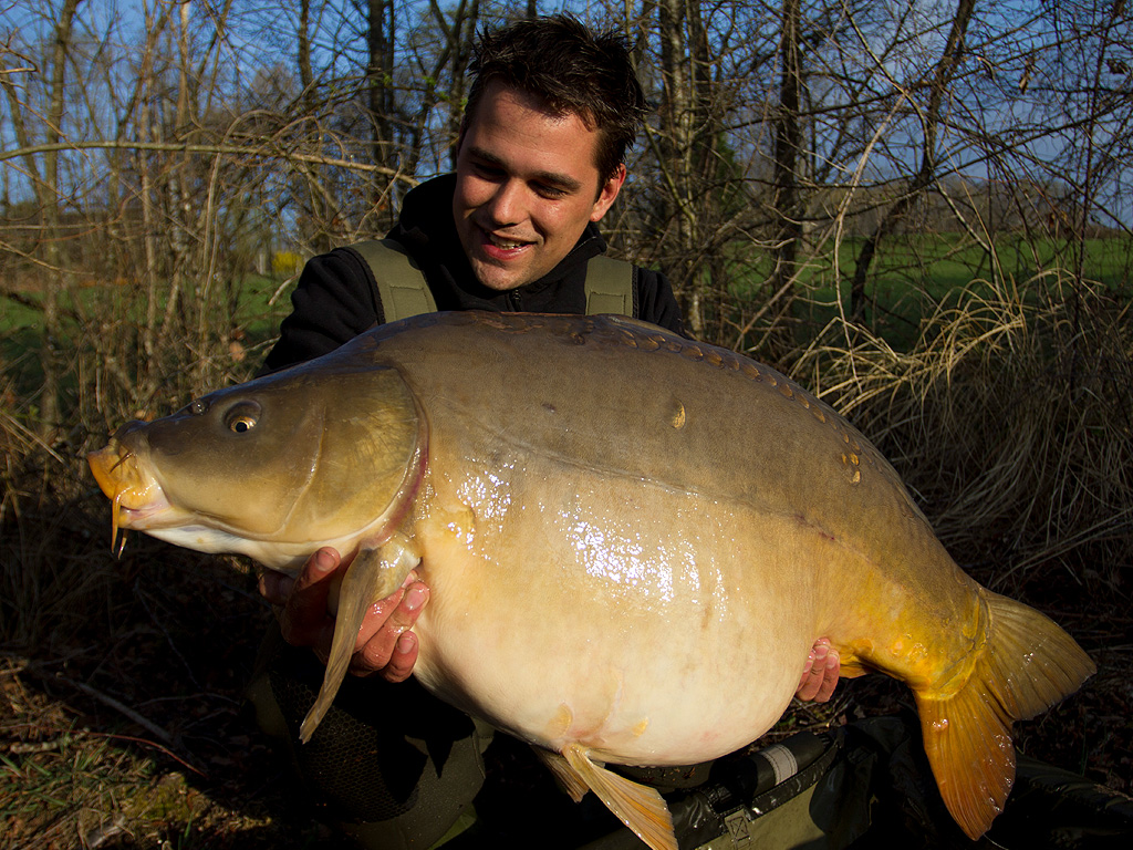 Het vasthouden van een karper