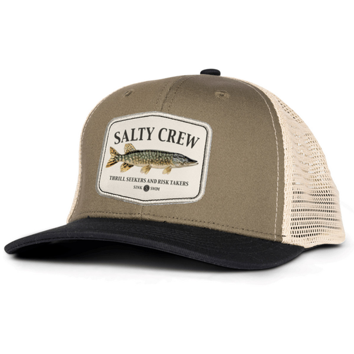 Salty Crew Euro Pike Trucker - Olive Black