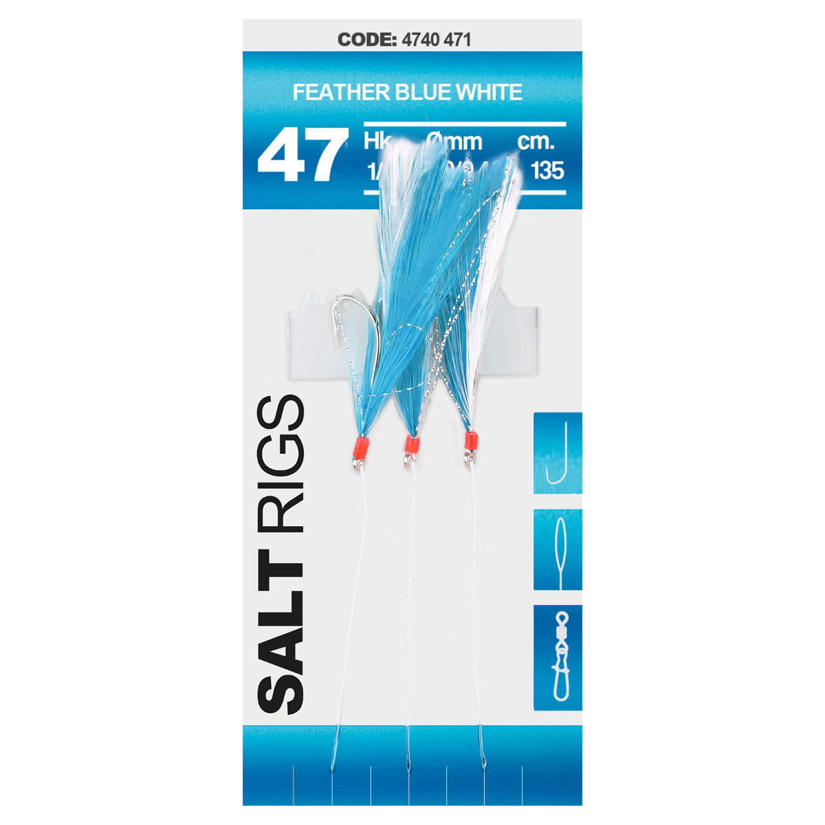 Spro 47 Salt Rig Feather Blue White