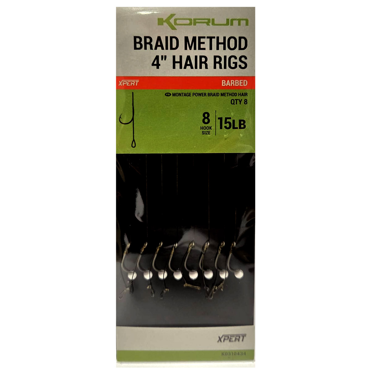 Korum Power Braid Method Hair Rigs 4"