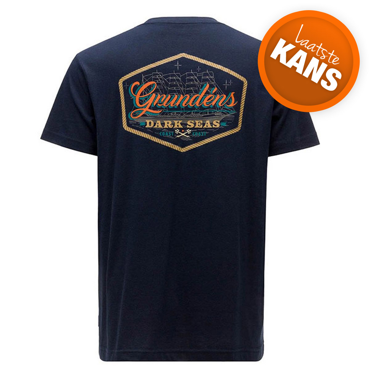 Grundens Tee Shirt Dark Seas  Dark Navy 