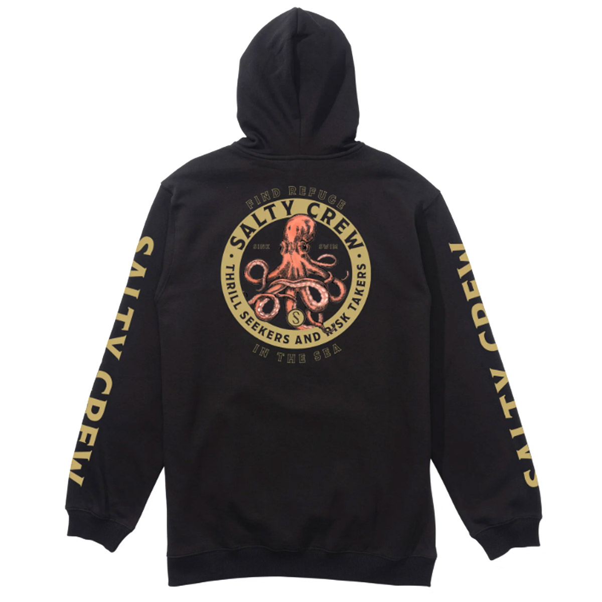 Salty Crew Deep Reach Hood Fleece - Black