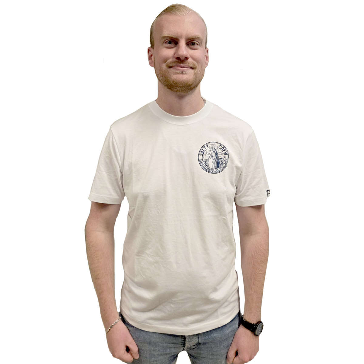 Salty Crew In Fishing We Trust S/S Tee - White