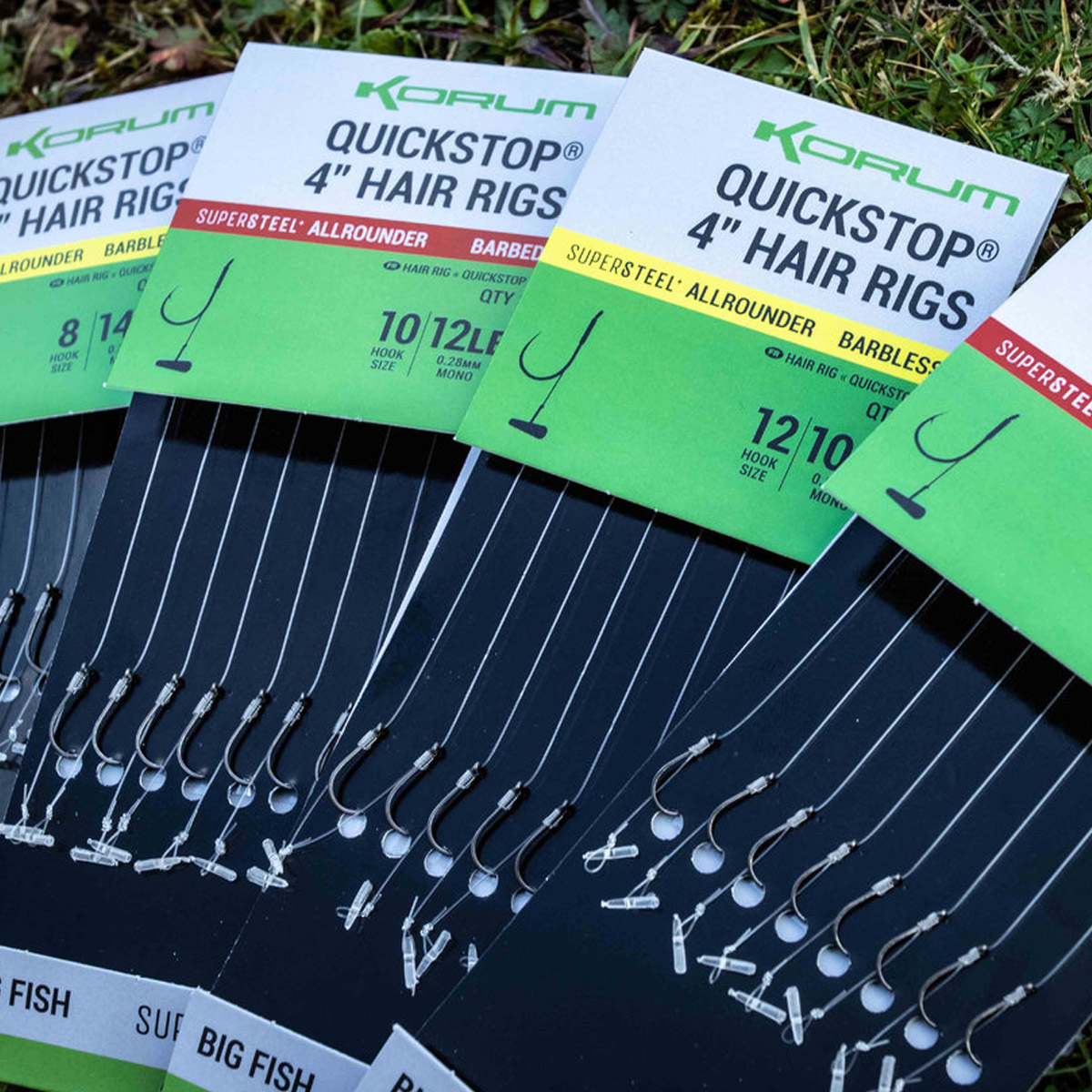 Korum Supersteel Big Fish Quickstop Hair Rigs 4"
