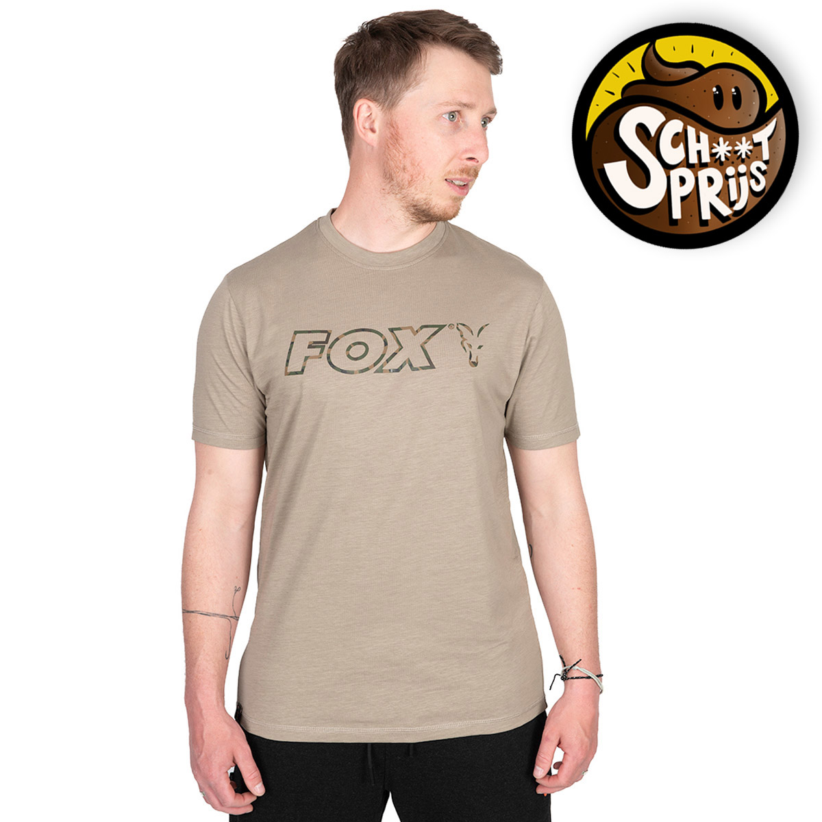 Fox LTD Light Weight Khaki Marl T-Shirts