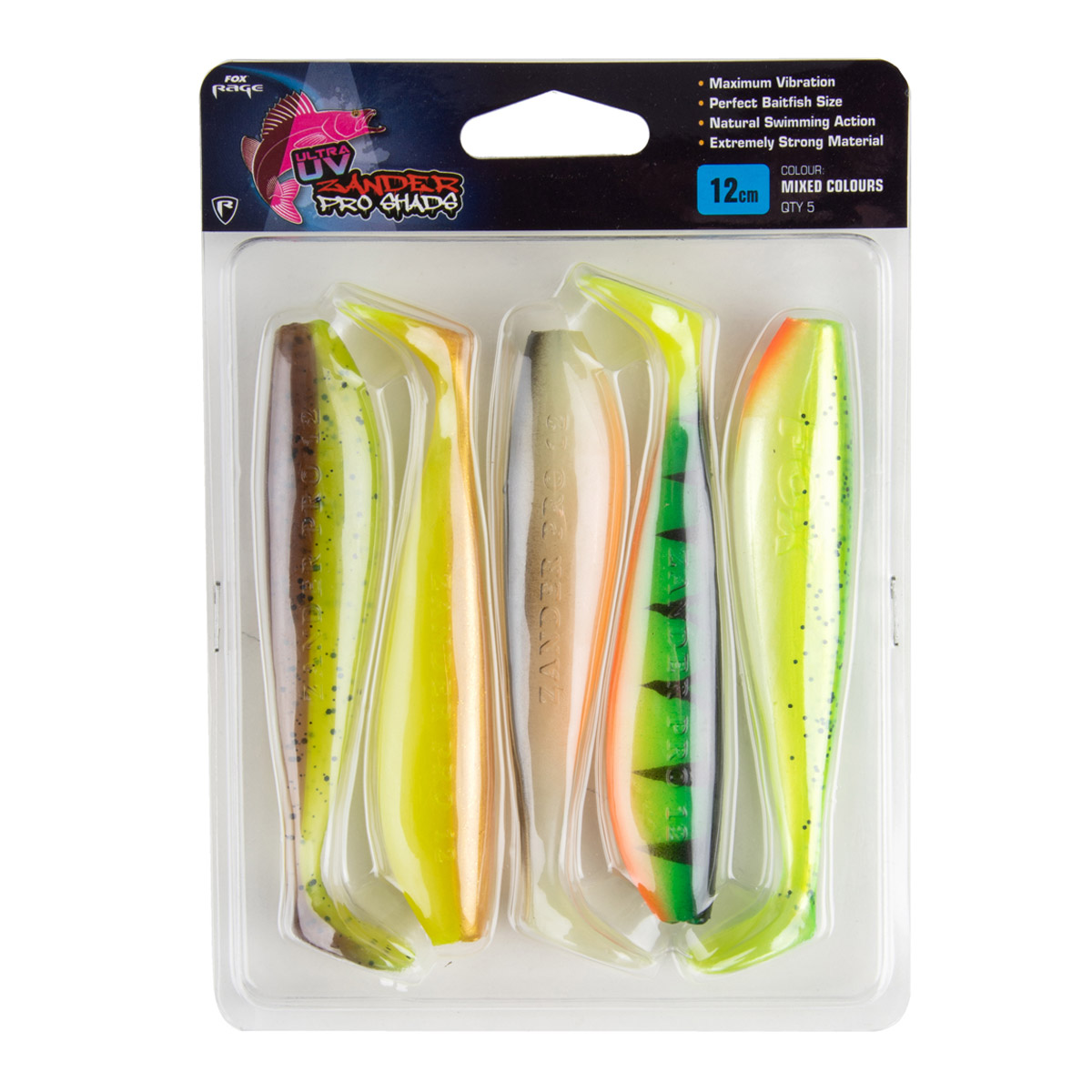Fox Rage Zander Pro Shad UV Mixed Colour Pack