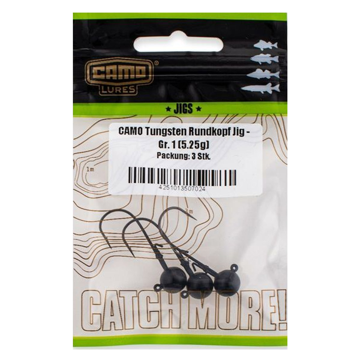 Camo Tackle Tungsten Round Jigs Size 3/0