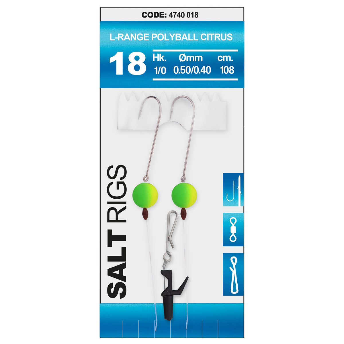 Spro 18 Salt Rig LR Polyball Citrus