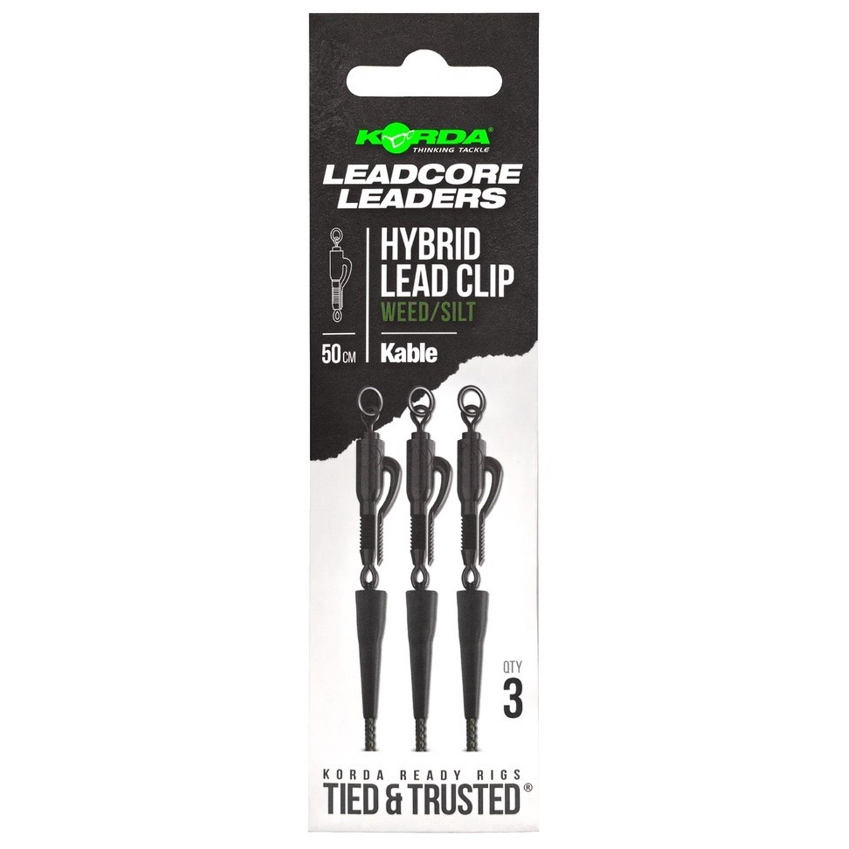 Korda Kable Leadcore Leader Hybrid Lead Clip 50cm