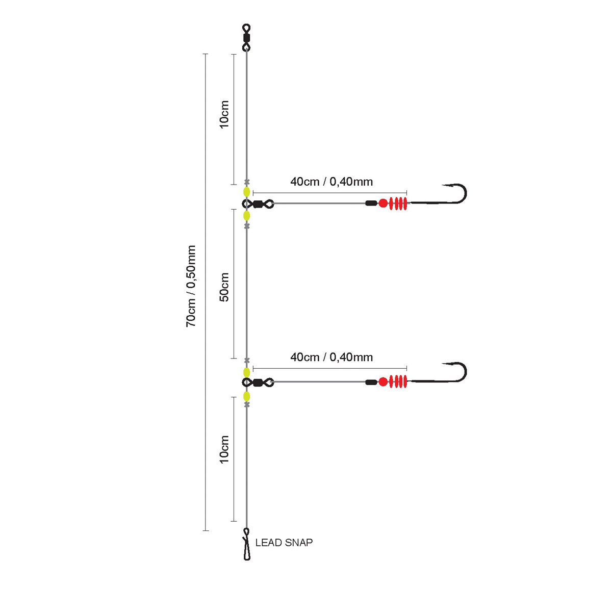 Spro 01 Salt Rig Easy Flasher Red